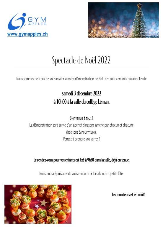 Invitation spectacle noel 3 12 2022